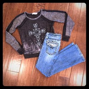 Kids miss me jeans and shirt